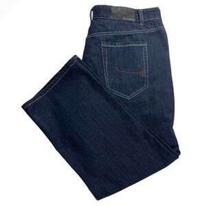 Rocawear Men Classic Fit Indigo Blue Denim Straight Leg Jeans 46x34 (Fits 45x32)